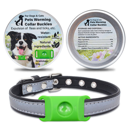 Bouton anti-insectes, capsule de collier, costume pour animaux de compagnie
