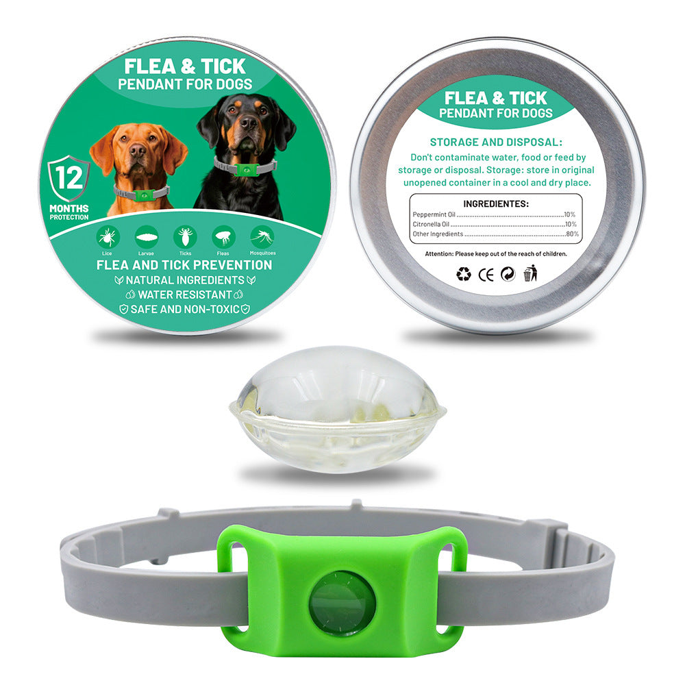 Bouton anti-insectes, capsule de collier, costume pour animaux de compagnie